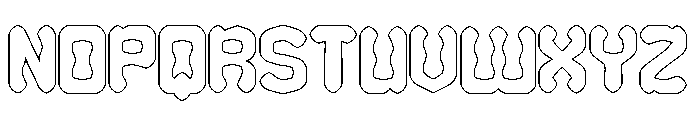 LEGENDARY HERO-Hollow Font UPPERCASE