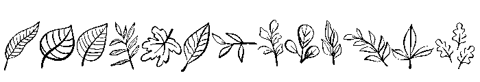 Leaf Forest Font Font LOWERCASE