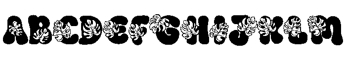 Leaf Monstera Font UPPERCASE