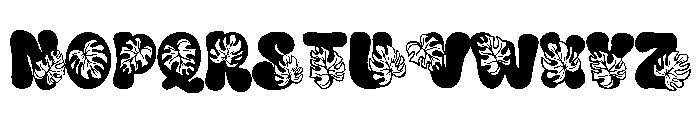 Leaf Monstera Font UPPERCASE