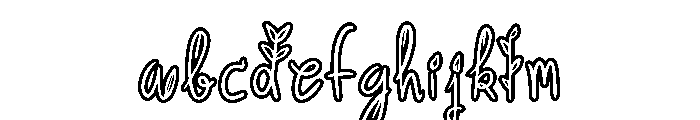 Leafy Branch Outline FONT