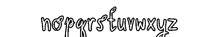 Leafy Branch Outline Font LOWERCASE