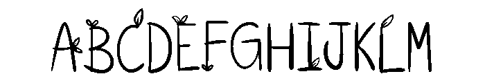 Leafy Branch Font UPPERCASE