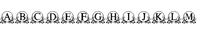 Leafy Frame Monogram Font UPPERCASE
