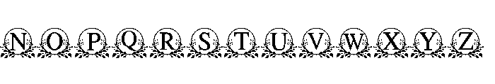 Leafy Frame Monogram Font UPPERCASE