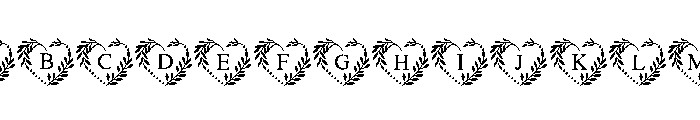 Leafy Love Monogram Font UPPERCASE