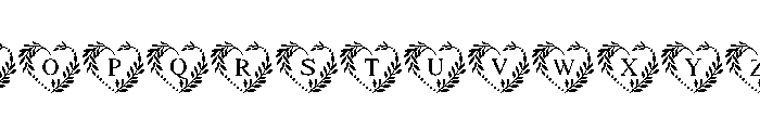 Leafy Love Monogram Font UPPERCASE
