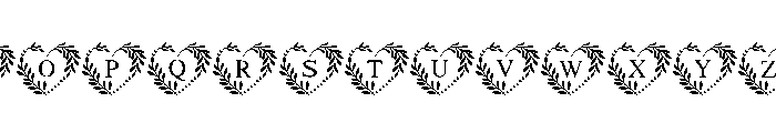 Leafy Love Monogram Font LOWERCASE