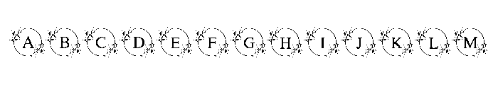 Leafy Monogram Font UPPERCASE