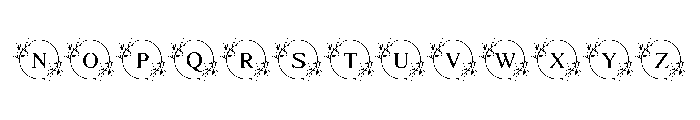 Leafy Monogram Font UPPERCASE