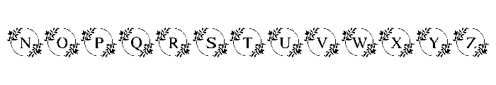 Leafy Monogram Font LOWERCASE