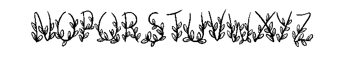 Leafy Vine By Squeeb Cr Regular Font UPPERCASE