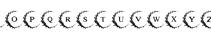 Leaves frame Font UPPERCASE