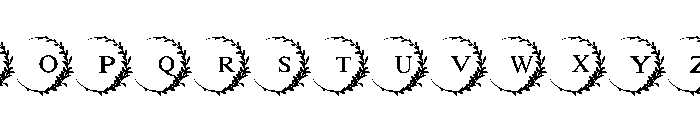 Leaves frame Font LOWERCASE