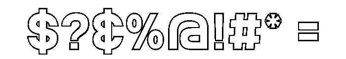 Legacy Outline Regular Font OTHER CHARS