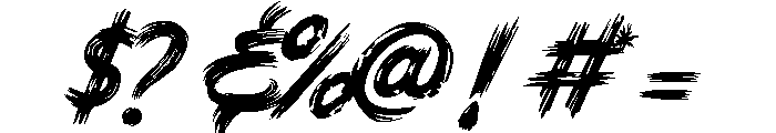 Legendary Brush Font OTHER CHARS
