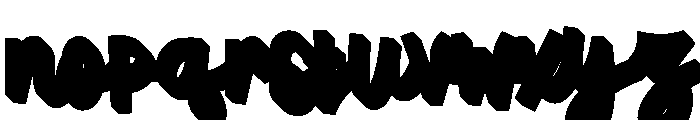 Lemon Garden Extrude Regular Font LOWERCASE