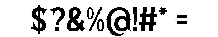 Lemon Metal Font OTHER CHARS