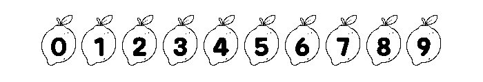 Lemon Mint Outline Font OTHER CHARS