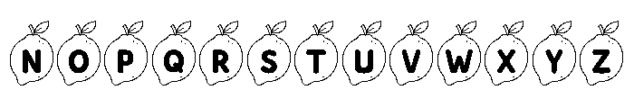 Lemon Mint Outline Font LOWERCASE