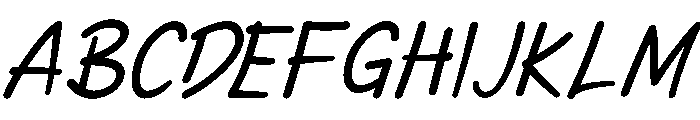 Lenttera Italic Font UPPERCASE