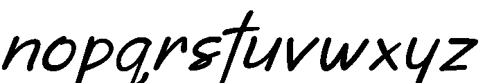 Lenttera Italic Font LOWERCASE