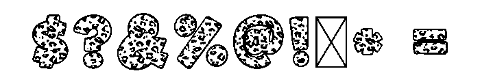 Leopard Bubble Font OTHER CHARS