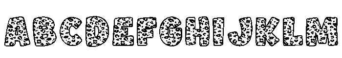 Leopard Bubble Font UPPERCASE