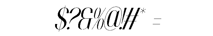 Lequano Italic Font OTHER CHARS