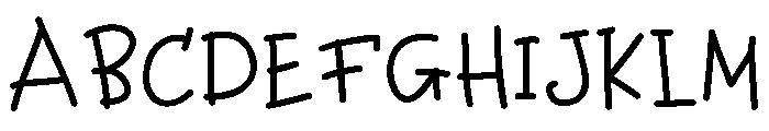 Leslie Crayon Font UPPERCASE