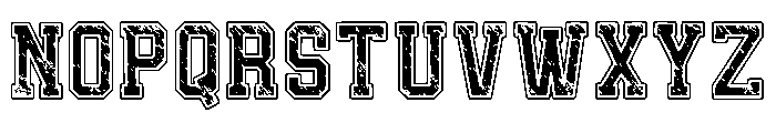 Letter Grunged Regular Font UPPERCASE