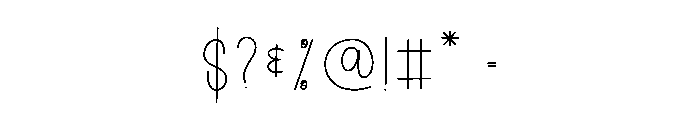 Letter Planner Font OTHER CHARS