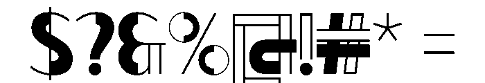 Letter Shaped Lines Regular Font OTHER CHARS