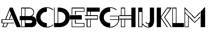 Letter Shaped Lines Regular Font UPPERCASE