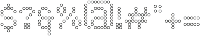 LED pixel Circle Outline otf (400) Font OTHER CHARS