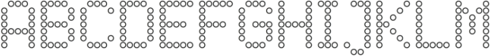 LED pixel Circle Outline otf (400) Font UPPERCASE