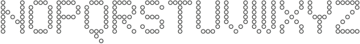 LED pixel Circle Outline otf (400) Font UPPERCASE