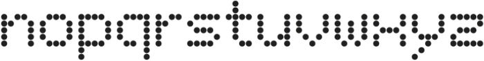 LED pixel Circle otf (400) Font LOWERCASE