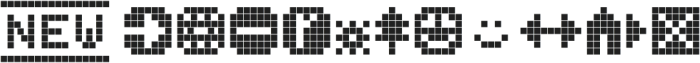 LED pixel Icons otf (400) Font UPPERCASE