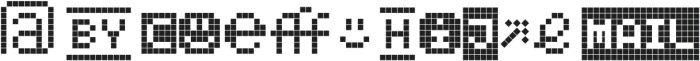 LED pixel Icons otf (400) Font LOWERCASE