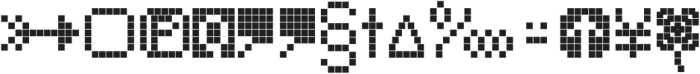 LED pixel Icons otf (400) Font LOWERCASE