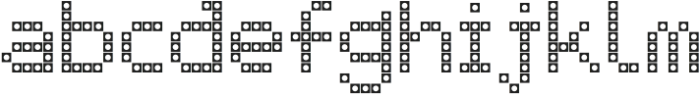 LED pixel Square Circle otf (400) Font LOWERCASE