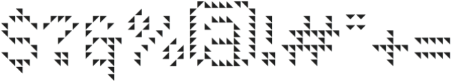 LED pixel Square Half 2 otf (400) Font OTHER CHARS