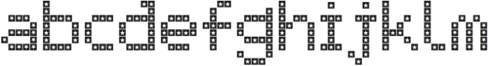 LED pixel Square Star otf (400) Font LOWERCASE