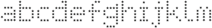 LED pixel Star otf (400) Font LOWERCASE