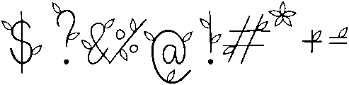 Leaf Regular otf (400) Font OTHER CHARS