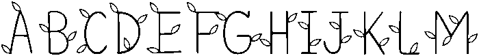 Leaf Regular otf (400) Font UPPERCASE