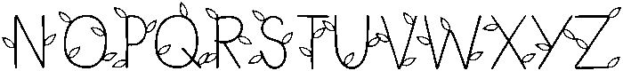 Leaf Regular otf (400) Font UPPERCASE