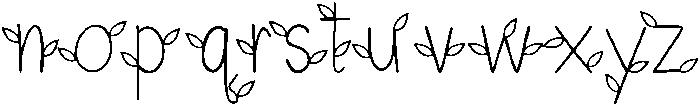 Leaf Regular otf (400) Font LOWERCASE