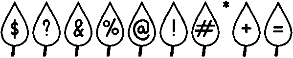 Leaf Regular otf (400) Font OTHER CHARS
